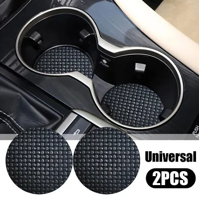 Car Cup Holder Anti Slip Insert Coasters Cup Pad Auto Interior Accessories Black • $7.16