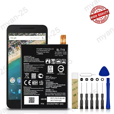 New Replacement Battery BL-T19 For LG Google Nexus 5X H790 LG-H790 2700mAh • $11.99