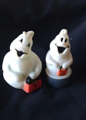 Vintage Halloween Ghost Candles Trick Or Treat Tea Lights Figurines Decorations  • $18.90
