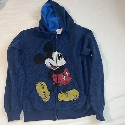 Large Ladies Mickey Mouse Disney Zipper Sweater With Hoodie- NEW • $12