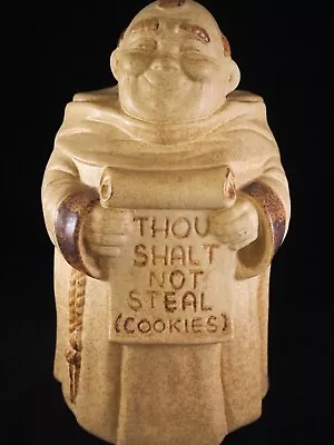 Friar Monk 12  Cookie Jar  Thou Shalt Not Steal Cookies  Treasure Craft USA • $39.99