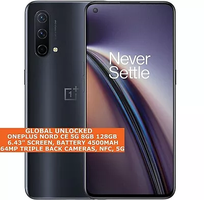 ONEPLUS NORD CE 5G 8gb 128gb Octa-Core 6.43  Fingerprint ID NFC Android LTE • $682.32