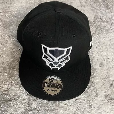 Black Panther New Era SnapBack Black Panther Face Symbol Marvel 9Fifty Polyester • $13.99