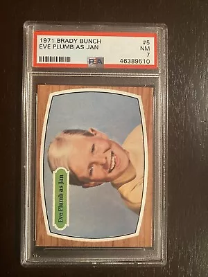 1971 Brady Bunch Eve Plumb As Jan Jan Brady #5 PSA 7 • $299