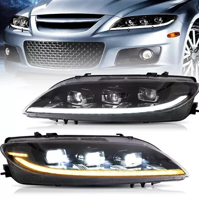 For 2003-08 Mazda 6 Projector LED Replace Headlights With Sequential Turn Signal • $307