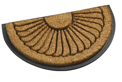 Half-moon Sunflower Doormat Scraper Doormat Rubber-Backed Entrance Mat 70cmx40cm • £18.95