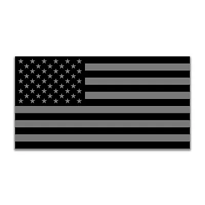 Classic Gray Subdued American USA Flag Sticker Decal Vinyl Car Truck Military • $4.50