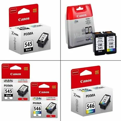 Canon PG545 CL546 PG545XL CL546XL Black Colour Ink Cartridges For PIXMA MG3050 • £41.49