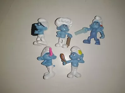 The Smurfs McDonald's Toys PVC Figures 2011 Grouchy Vanity Brainy Baker Handy • $8