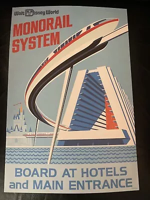 Walt Disney World 12”x18” Attraction Poster Monorail System Authentic Reproduced • $39.99