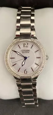 Citizen Eco Drive Diamond Watch Women Silver Tone E031-S078106 Diamond 6.75  • $55