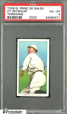 T206 Cy Seymour Throwing New York El Principe De Gales EPDG RARE BACK PSA 4 • $108.50