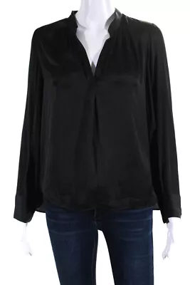 Zadig & Voltaire Womens Long Sleeve V Neck Blouse Black Size XS • $34.99