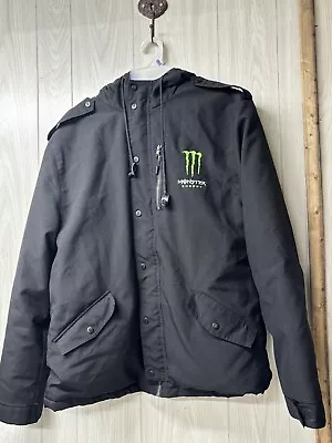 Monster Energy Black Hooded Coat Jacket Men’s XL • $99.99