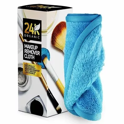 Reusable Makeup Remover Cloths Washable Microfiber Facial Cleansing Towel - Blue • $9.99