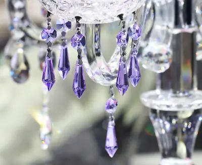 £5.99 • Buy 10 Chandelier Glass Crystals Sun Catcher Leaf Drops Prisms Garden Droplet #40
