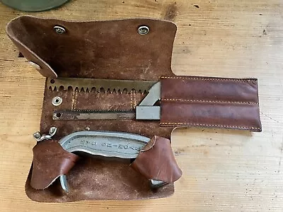 Vintage Wyoming Saw Leather Pouch Blade Camping Hiking Compact • $80