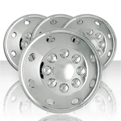 4 16.5  RV MOTORHOME CHROME 8 Lug Dual Wheel Simulators Hub Caps Covers For GMC • $112.17