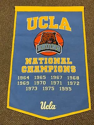 UCLA Bruins WOOL HERITAGE BANNER 37”x24  NCAA New National Champions + 3D Poster • $40