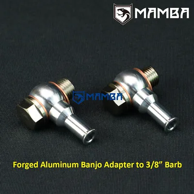 Turbo Water Banjo Bolt Pipe Kit M14x1.5 To 3/8  Barb GT25R GT28R GT30R GT35R • $29.90