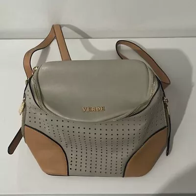 Verde Cream And Tan PU Leather Backpack  • £13