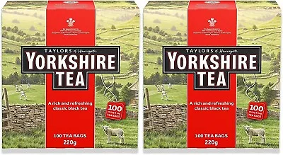 Taylors Of Harrogate Yorkshire Tea 100 Tea Bags 220G Free Shipping World Wide • $57.99