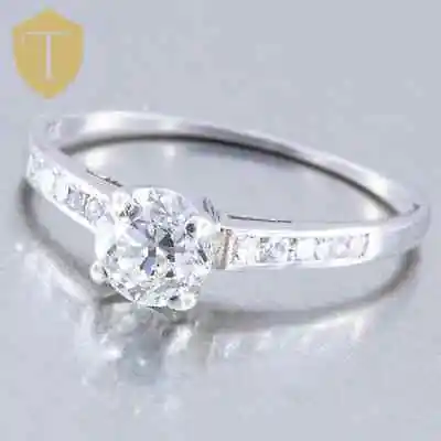 1970's Vintage Retro Solid Platinum Ladies Stunning Diamond Engagement Ring • $2419.95