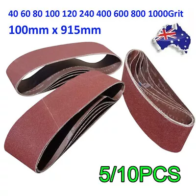 5/10x 100x915mm 914mm Sanding Belt 80 120 240- 1000Grit Wood Grinding Linishing • $20.99