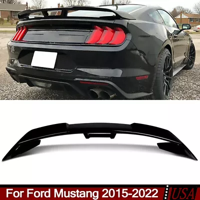 Fit Ford Mustang GT500 2015-2024 GT Style Rear Trunk Spoiler Wing Gloss Black • $119.69