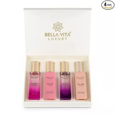 Brand New Bella Vita Luxury Woman Eau De Parfum Gift Set 4x20 Ml Long Lasting • $19.49