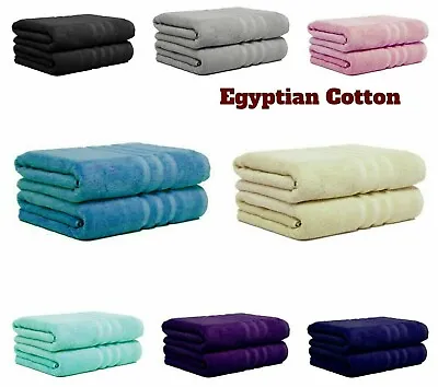 4 X Super Jumbo 100% Egyptian Cotton Bath Sheet Towels Extra Large Bath Sheets • £15.99