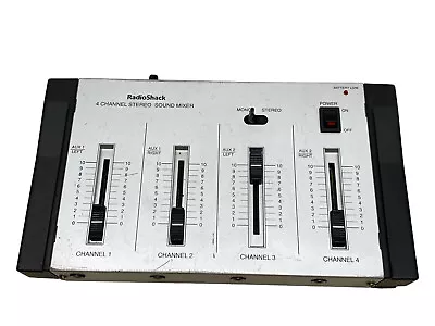 £38.42 • Buy Radio Shack 4 Channel Stereo Sound Mixer Board CAT 32-2056 
