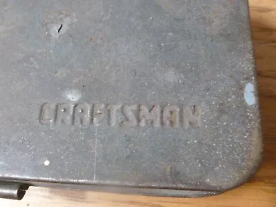 Vintage Craftsman 7  Inch Metal Empty Tool Box For 1/4  Drive Socket Set • $18