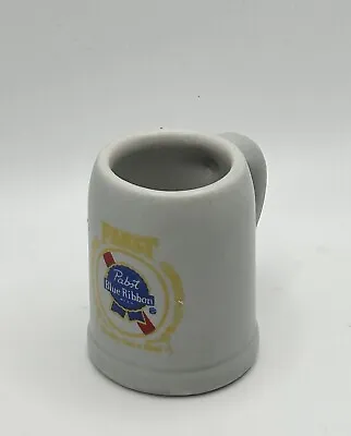 VINTAGE Ceramarte PABST Blue Ribbon Stoneware Mini Ceramic  Beer Mug Shot Glass • $6.90