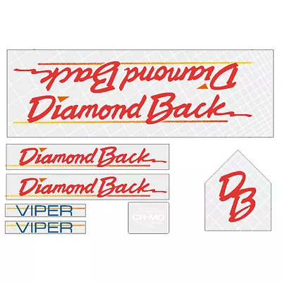 Diamond Back - 1985 Viper - For Black Frame Decal Set - Old School Bmx • $71.50