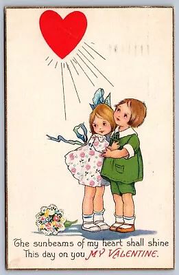 Valentine Postcard   The Sunbeams Of My Heart  Children Stecher S1405a Good A3 • $4.96