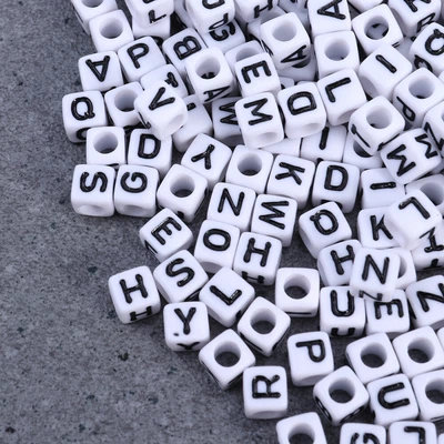 £9.95 • Buy  800 Pieces White Child Name Bracelets Beads Necklace Letter Charm