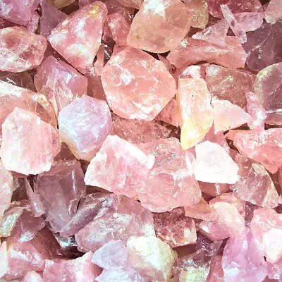 Rose Quartz Pink Raw Natural Crystal Mineral Specimen Healing Grid Love Healing • £6.37