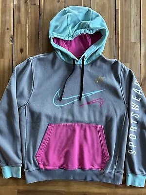 Nike Sportswear Club South Beach Miami Vice Hoodie Mens Medium Womens Large Gray • $49.99