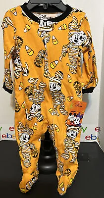 Disney  Infant 6/9 Mos. One Piece Sleep And Play Halloween Mickey Mouse NWT • $11.99
