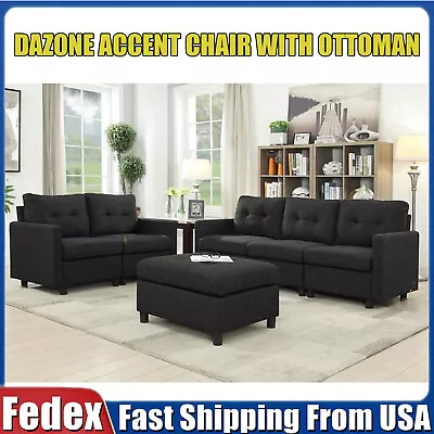 Sectional Modern Sofa 1-7 Pcs Set Couch Microsuede Reversible Chaise Ottoman • $125.99