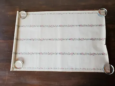 £24.74 • Buy Vtg 1950s Partial Wallpaper Roll ~ Petite Beaudry Floral Striped