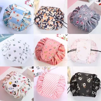 Portable Makeup Drawstring Bag Storage Magic Travel Pouch Cosmetic Make-up Bags • £6.89