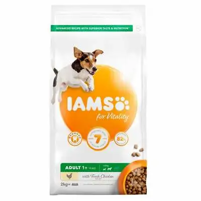 IAMS For Vitality Small And Medium Breed Chicken Complete Adult Dog Food 2kg • £11.99