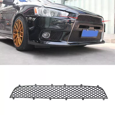 For Mitsubishi Lancer Evolution 07-17 Black Front Center Mesh Grille Grill Cover • $117.87