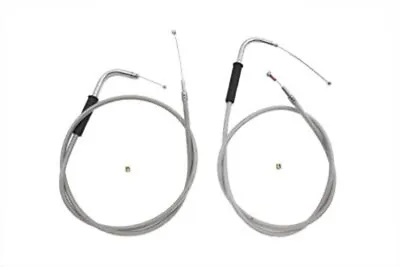 42  Stainless Steel Throttle And Idle Cable Set For 1996 Up Harley Davidson • $61