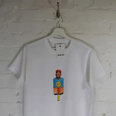 Actual Fact Tyler The Creator Rap Odd Future Lollipop Hip Hop White Tee T-shirt  • £20