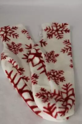 New Fleece Socks Red Snowflakes Men's Choose Size • $9.99