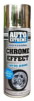 1x Chrome Foil Mirror Metallic Effect Auto Spray Paint Diy Car Aerosol 400ml • £7.98