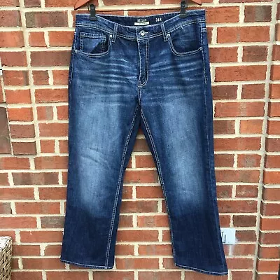 Reclaim Jeans Mens Size 36 Relaxed Fit Straight Leg Whiskering • $29.99